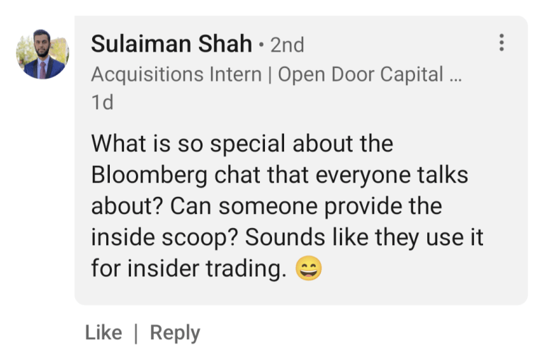 Bloomberg’s Chat System – Ted Merz