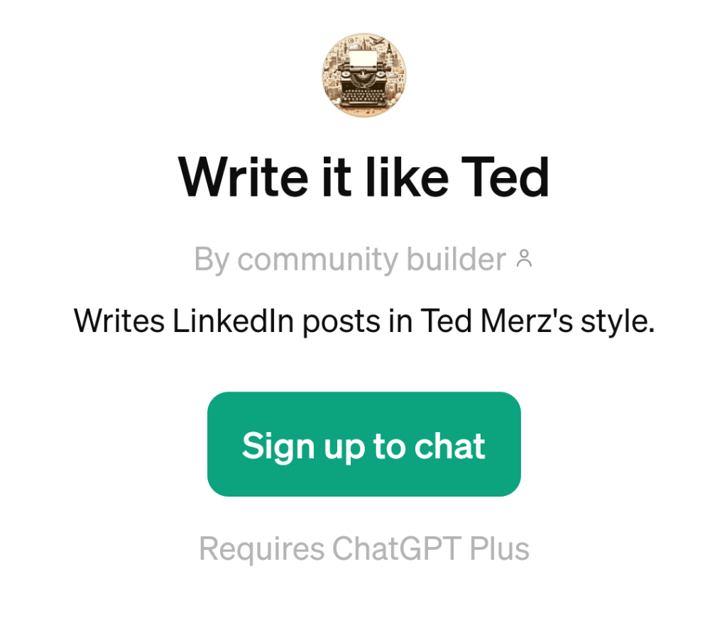 Writing Online: ChatGPT Ted – Ted Merz